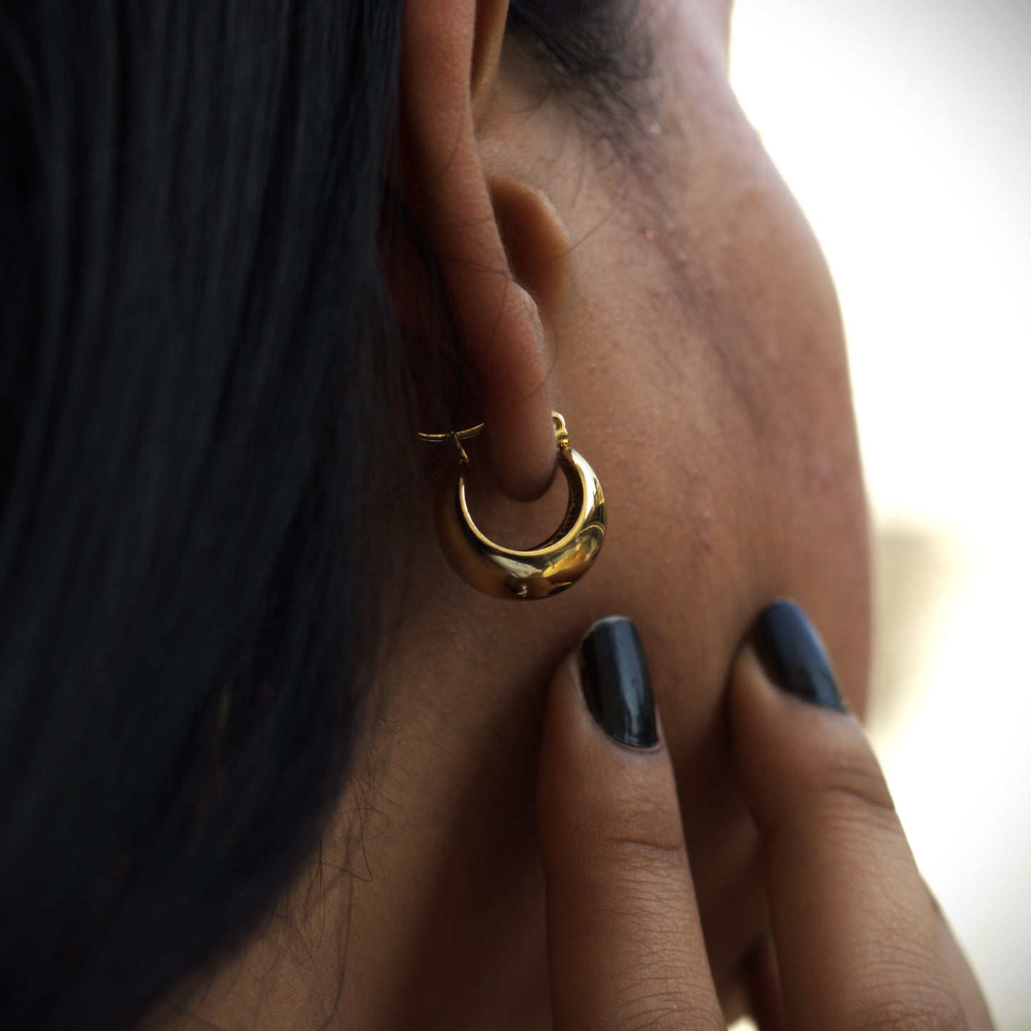 The Buckets Hoops Earrings (Gold)