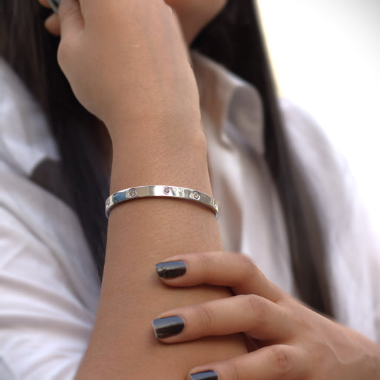 The Elegant Adorn Silver Bracelet